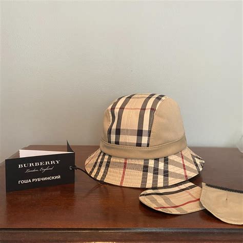 gosha x burberry bucket hat|Gosha Rubchinskiy x Burberry Bucket hat Size S Black .